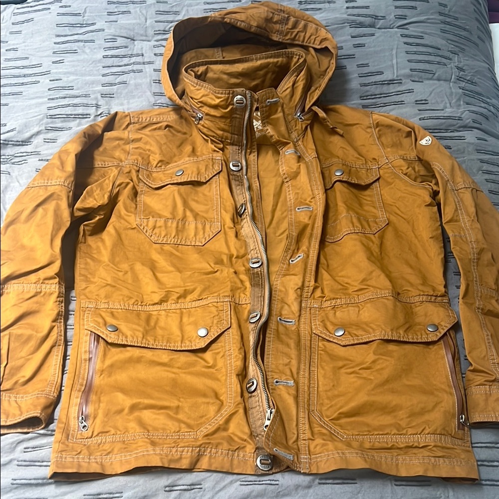 Kuhl Brown Military Field Jacket with Rugged Design